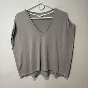 Aritzia Wilfred Free Boxy T-shirt Gray Small Casual Comfy Cottage Athleisure